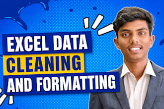do ms excel data cleaning and formatting, merging, splitting