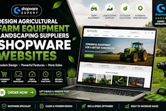 design agricultural farm equipment landscaping suppliers shopware websites