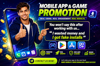do mobile app promotion app install ios and andriod game marketing app promotion