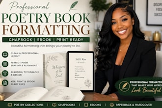 do poetry book formatting poetry book design poetry book cover canva ebook KDP
