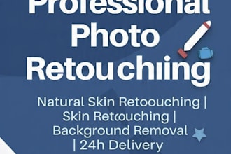 do professional portrait photo retouching and skin smoothing