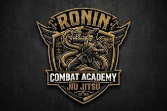 design a powerful jiu jitsu logo for your brand
