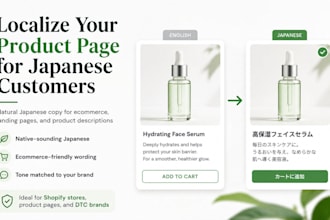 localize your product page for japanese customers