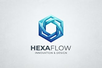 design a modern hexagon logo for your brand