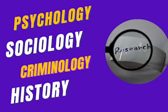 do research in psychology criminology and mental health