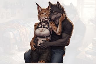 draw explicit nsfw furry art anthro character illustration, and kink commissions