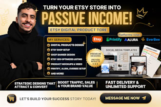 design etsy digital products and optimize etsy SEO listings