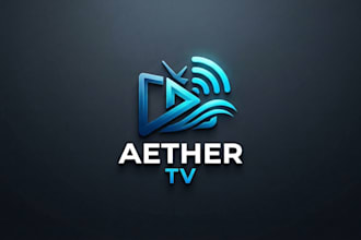design a modern TV logo for your brand