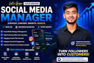 be your social media manager for marketing, content and growth