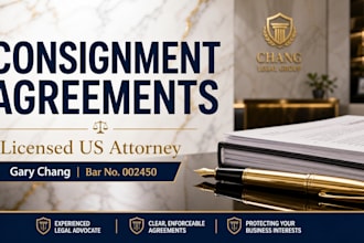 draft an ironclad consignment agreement as a US attorney