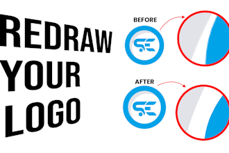 manually redraw and vectorize your logo