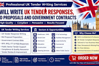 write UK tender responses bid proposals and government