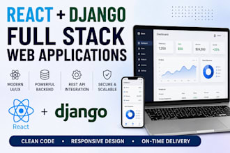 build a full stack web app using django and react