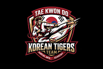 design a powerful taekwondo logo for your team