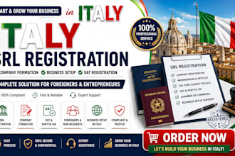do italy srl registration company formation business setup and vat registration