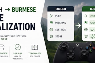 professionally localize your game from english to burmese