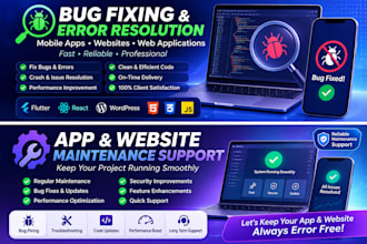 provide maintenance and support for websites and mobile apps