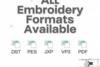 digitize and create custom machine embroidery designs