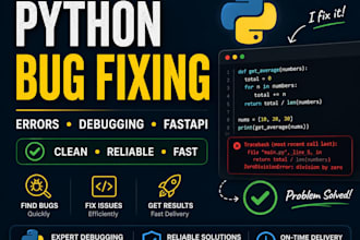 fix python bugs and errors in your code