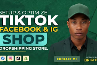 setup tiktok shop, fix tiktok dropshopping, tiktok shop ads, fix ecommerce store