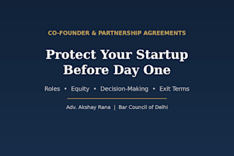 draft a cofounder or partnership agreement under indian law