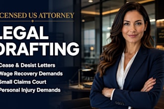 draft demand letter for unpaid wages overtime or commission as US attorney