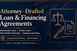 draft a legally binding shareholder loan agreement as a US attorney