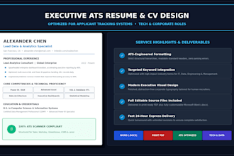 design and format an ats compliant technical resume and cv