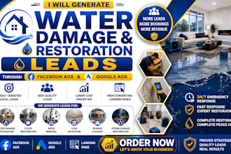 generate water damage restoration leads with facebook and google ads