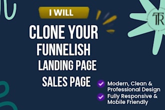 clone funnelish sales funnels, landing page and advertorial page