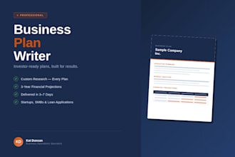 write a professional business plan