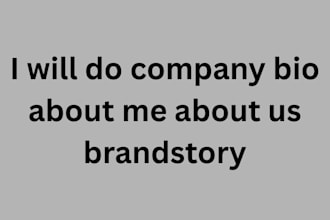 do company bio about me brandstory