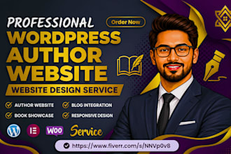 design author website, book author website, ebook website, author landing page