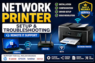 install and troubleshoot network printers remotely