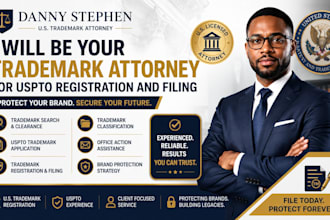 be your trademark attorney for uspto registration and filing