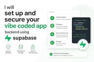 set up and secure your vibe coded app backend using supabase