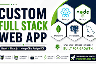 develop a custom full stack web app using react node mern