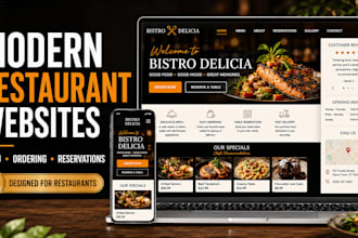 build a modern restaurant website with online menu