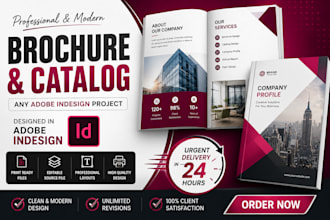 design a professional brochure and catalog in adobe indesign