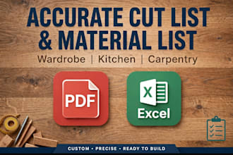 create an accurate cut list and materials