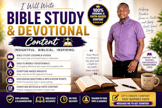 write bible study and devotional content