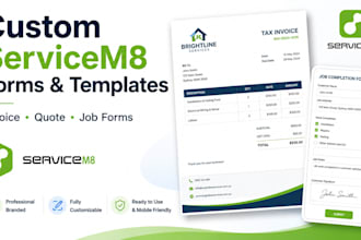 design custom servicem8 forms and servicem8 invoice templates
