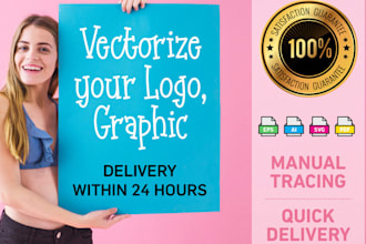 do manual vector tracing, raster to vector, vectorize logo