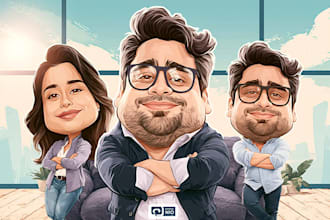 create a custom profession or hobby cartoon caricature