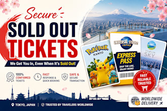 book usj express ticket, pokepark kanto, shibuya sky and ghibli museum tickets