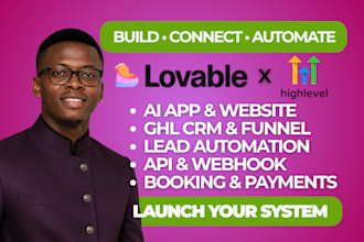 build lovable ai app, integrate ghl, lovable ai website, ghl crm automation