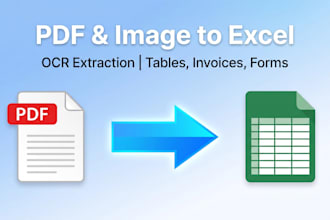 extract data from PDF or images to excel