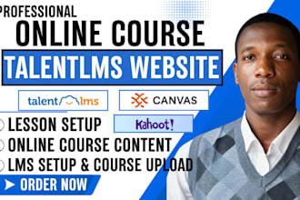 create course content on talentlms, canvas, kahoot, learndash, ehabilis, and h5p