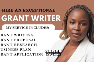 write grant proposal, research, application, submission and business plan