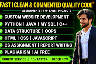 urgent programming assignments in java python html css website developer coder